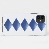 Coques Case-Mate iPhone Motif de diamants flottants bleus (Dos (Horizontal))