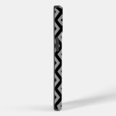 Coques Case-Mate iPhone Motif de diamants gris et noir (Verso / Droite)