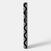 Coques Case-Mate iPhone Motif de diamants gris et noir (Verso / Gauche)