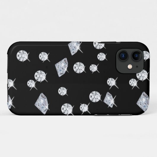 Coques Case-Mate iPhone Motif de diamants modernes (Dos (Horizontal))