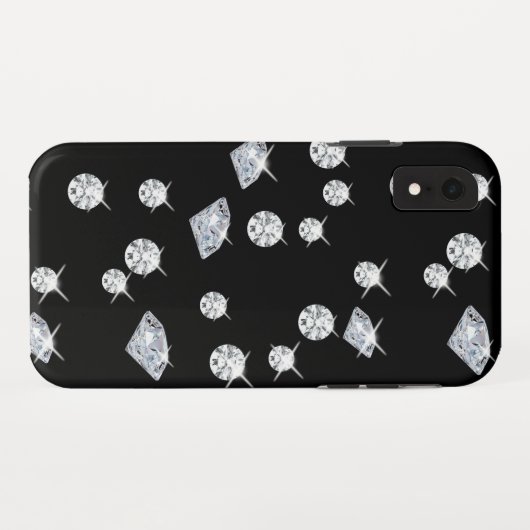Coques Case-Mate iPhone Motif de diamants modernes (Dos (Horizontal))