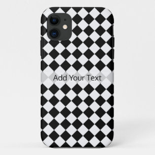 Coques Pour iPhone Motif de diamants noir et blanc par Shirley Taylor
