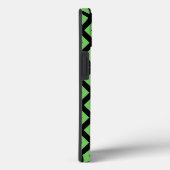 Coques Case-Mate iPhone Motif de diamants noir et vert citron Coque-Mate i (Verso / Droite)
