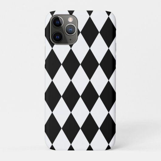 Coques Case-Mate iPhone Motif de diamants noirs cool (Dos)