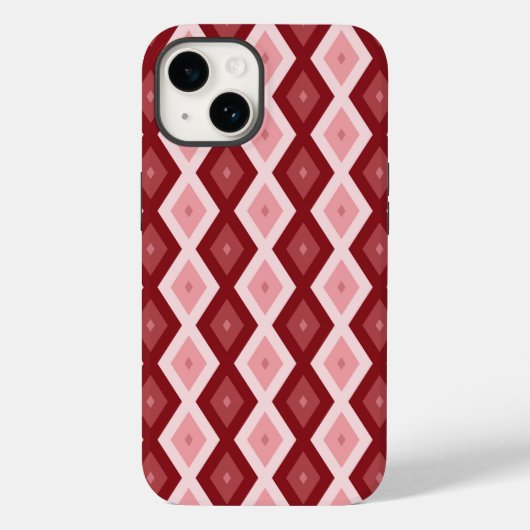 Coques Case-Mate iPhone Motif de diamants rouges (Verso)