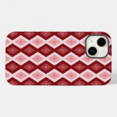 Coques Case-Mate iPhone Motif de diamants rouges (Verso (horizontal))