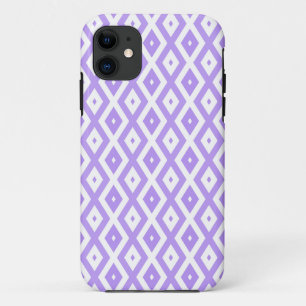 Case-Mate iPhone Case Motif de diamants violet et blanc