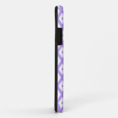 Coques Case-Mate iPhone Motif de diamants violet et blanc (Dos/Droite)