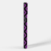 Coques Case-Mate iPhone Motif de diamants violet et noir (Verso / Droite)