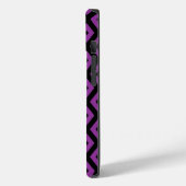 Coques Case-Mate iPhone Motif de diamants violet et noir (Verso / Gauche)