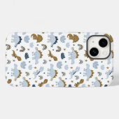 Coques Case-Mate iPhone Motif de dinosaure arc-en-ciel mignon (Verso (horizontal))