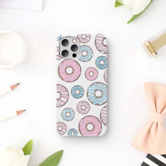 Coques Case-Mate iPhone Motif De Donuts, Donuts Roses, Donuts Bleus
