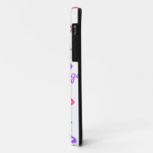 Coques Case-Mate iPhone Motif de doodle de papillon rose violet ajouter le (Dos/Gauche)