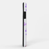 Coques Case-Mate iPhone Motif de doodle de papillon rose violet ajouter le (Dos/Droite)