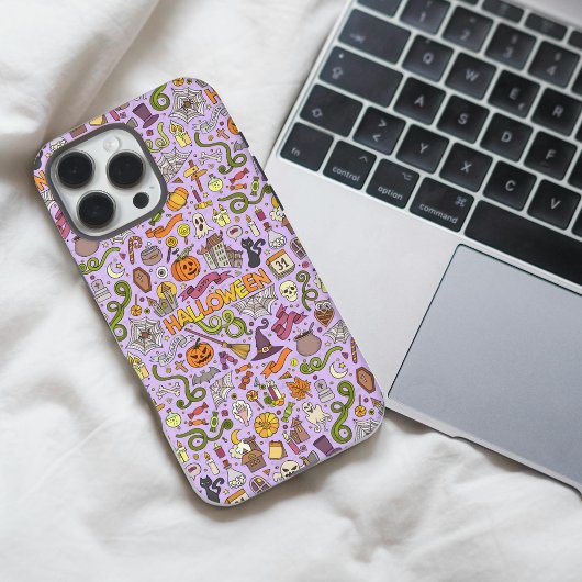 Coques Case-Mate iPhone Motif de doodle Halloween mignon