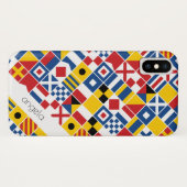 Coques Case-Mate iPhone Motif de drapeaux de signal nautique (Dos (Horizontal))