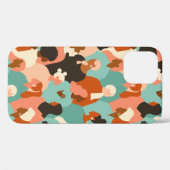 Coques Case-Mate iPhone Motif de facettes rétroactives de la diversité hum (Verso (horizontal))