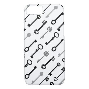 Coque iPhone 8/7 Motif de fausses clés vintage