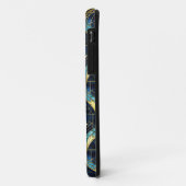 Coques Case-Mate iPhone Motif de faux vitrail élégant lotus or (Dos/Gauche)