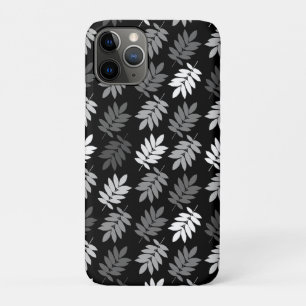 Case-Mate iPhone Case Motif de feuille aînée noir blanc gris