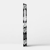 Coques Case-Mate iPhone Motif de feuille aînée noir blanc gris (Verso / Gauche)