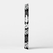 Coques Case-Mate iPhone Motif de feuille aînée noir blanc gris (Verso / Droite)