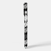Coques Case-Mate iPhone Motif de feuille aînée noir blanc gris (Verso / Gauche)