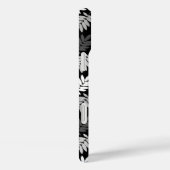 Coques Case-Mate iPhone Motif de feuille aînée noir blanc gris (Verso / Droite)