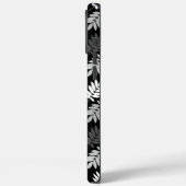 Coques Case-Mate iPhone Motif de feuille aînée noir blanc gris (Verso / Gauche)