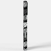 Coques Case-Mate iPhone Motif de feuille aînée noir blanc gris (Verso / Droite)