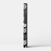 Coques Case-Mate iPhone Motif de feuille aînée noir blanc gris (Verso / Gauche)