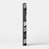 Coques Case-Mate iPhone Motif de feuille aînée noir blanc gris (Verso / Droite)