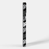 Coques Case-Mate iPhone Motif de feuille aînée noir blanc gris (Verso / Droite)