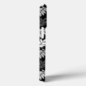 Coques Case-Mate iPhone Motif de feuille aînée noir blanc gris (Verso / Droite)