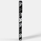 Coques Case-Mate iPhone Motif de feuille aînée noir blanc gris (Verso / Droite)