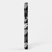 Coques Case-Mate iPhone Motif de feuille aînée noir blanc gris (Dos/Droite)