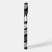 Coques Case-Mate iPhone Motif de feuille aînée noir blanc gris (Verso / Droite)