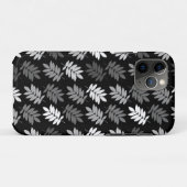 Coques Case-Mate iPhone Motif de feuille d'aîné noir blanc gris (Dos (Horizontal))