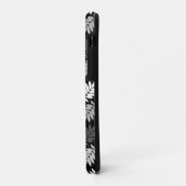 Coques Case-Mate iPhone Motif de feuille d'aîné noir blanc gris (Dos/Gauche)