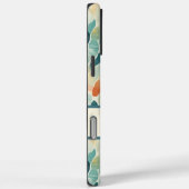 Coques Case-Mate iPhone Motif de feuille d'aquarelle monogramme personnali (Verso / Droite)