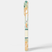 Coques Case-Mate iPhone Motif de feuille d'aquarelle monogramme personnali (Verso / Gauche)