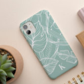 Coques Case-Mate iPhone Motif de feuille de palme tropicale verte