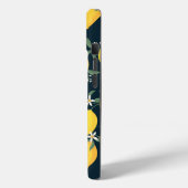 Coques Case-Mate iPhone Motif de feuille jaune citron (Verso / Gauche)