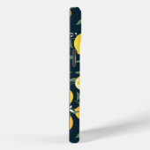 Coques Case-Mate iPhone Motif de feuille jaune citron (Verso / Droite)