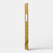 Coques Case-Mate iPhone Motif de feuille jaune doré le matin. (Verso / Droite)