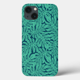 Etui iPhone 13 Motif de feuille tropicale Monstera