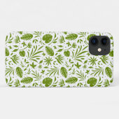 Coques Case-Mate iPhone Motif de feuille verte tropicale (Dos (Horizontal))