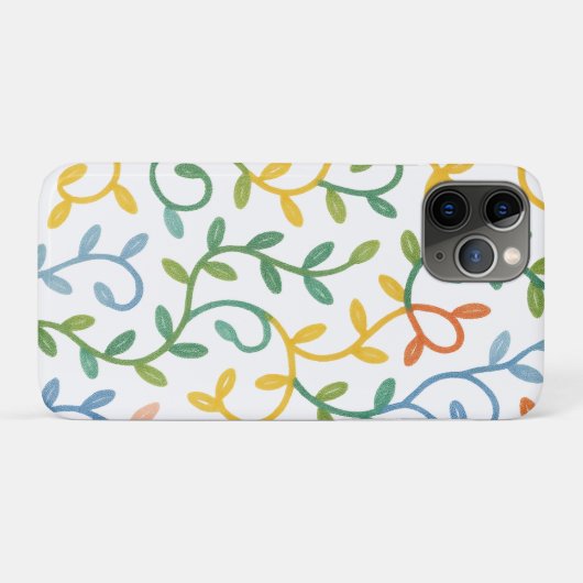 Coques Case-Mate iPhone motif de feuilles colorées (Dos (Horizontal))