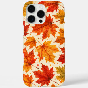 Coques iPhone 16 Pro Max Motif de feuilles d'érable d'automne Feuille rou