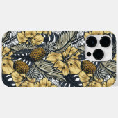 Coques Case-Mate iPhone Motif de feuilles et de fleurs tropicales (Verso (horizontal))